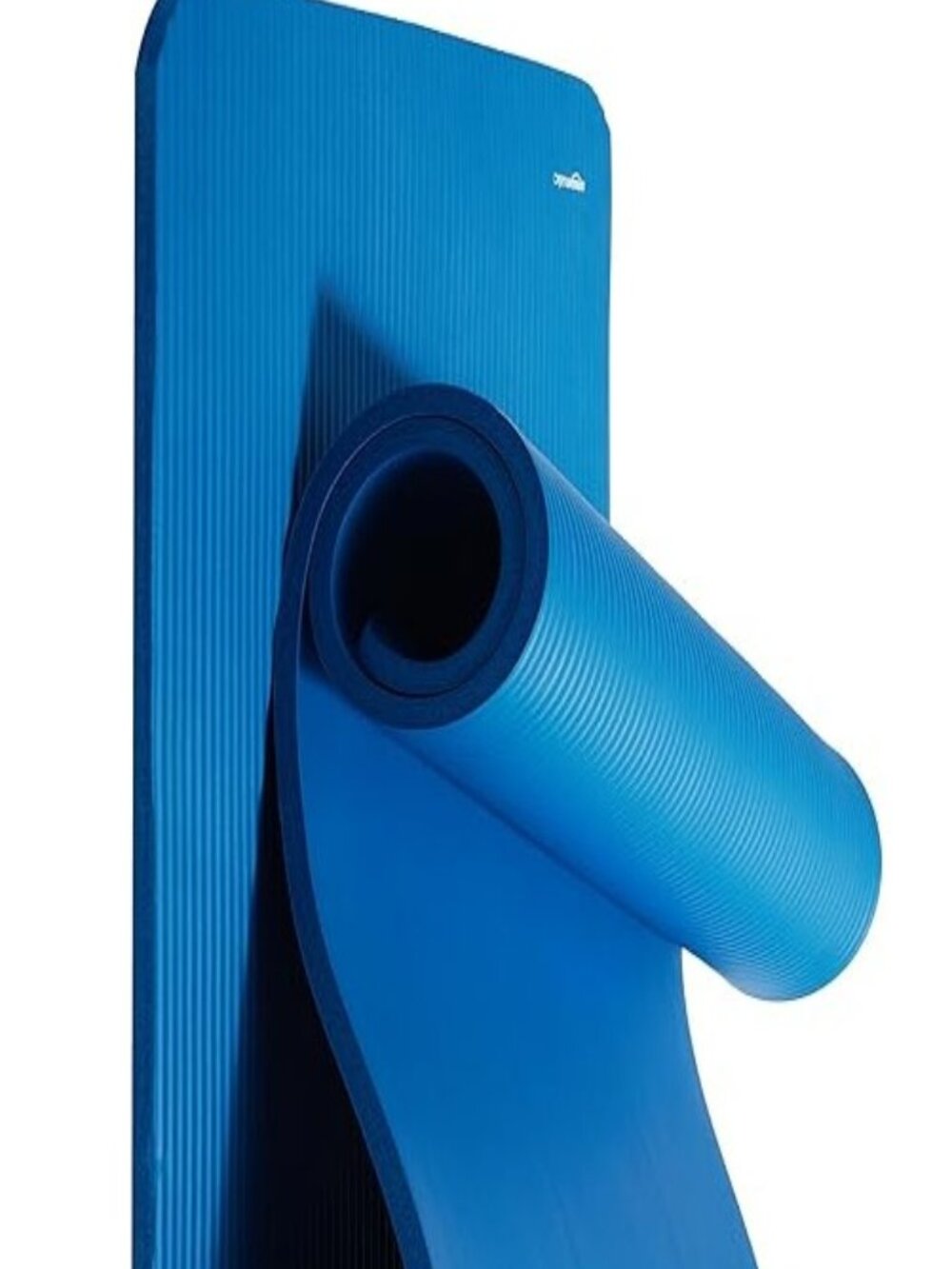 Extra Thick Exercise Yoga Mat with Carrying Strap NWT blue